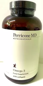 ORIGINAL PERRICONE MD OMEGA 3 FOOD SUPPLEMENT 270 SOFTGELS FREE UK DELIVERY NEW - Picture 1 of 2