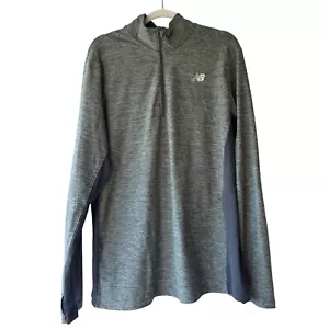 New Balance Half Zip Pullover Athletic Running Top Heather Gray XL - Picture 1 of 4