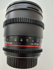 Rokinon T1.5 85mm Cine Lens For Canon EF Mount Including Caps+Bag+UV Filter - Picture 1 of 11