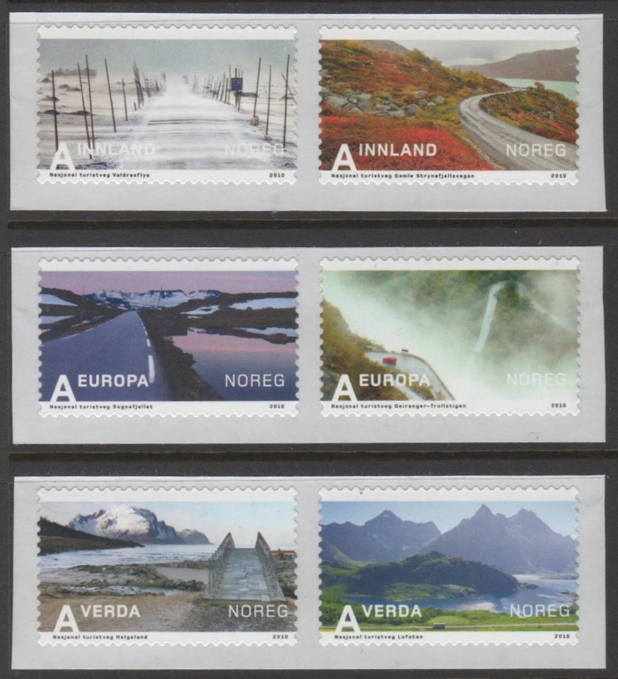 NORWAY Sc. 1607-12 Tourism 2010 MNH pairs - Image 1 of 1