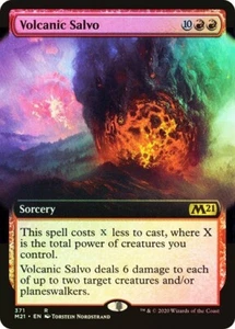 Volcanic Salvo FOIL EXTENDED - 371 - Rare - Core Set 2021 M21 MTG - Foto 1 di 1