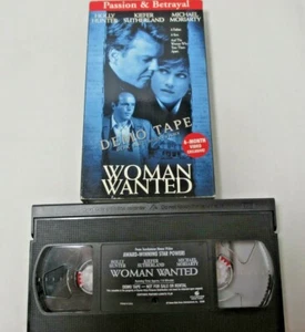 Woman Wanted Demo VHS (1999) Holly Hunter Kiefer Sutherland Michael Moriarty - Picture 1 of 6