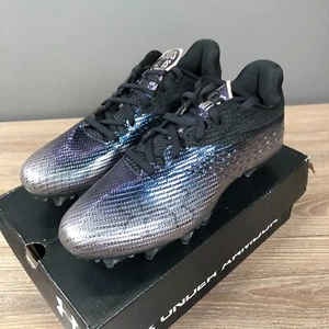 UA Blur Smoke MC Cleats Women's Sz 6.5 Lacrosse Football Black Gray 3025123-002 - Picture 1 of 12
