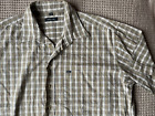 Melka Men's Short Sleeve Button-Up Shirt Checked Brown Size Melka 45 Xxl