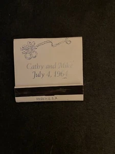 VTG 1964 Wedding Matchbook “Cathy & Mike” July 4, 1964 - Imagen 1 de 3