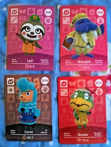 Animal Crossing Amiibo Cards Series 3 Official Nintendo 208 - 211 ACNH Switch - Picture 1 of 3