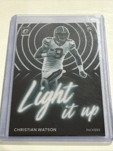 2022 Panini Donruss Optic - Light It Up Christian Watson #LU-17 (RC) - Foto 1 di 2