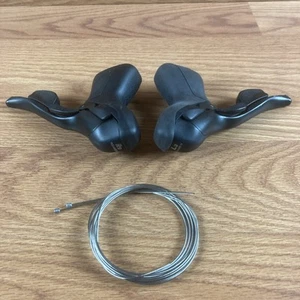 MicroNEW Dual Control Levers 3 x 9 Speed Trip Shifters Road Bicycle - Picture 1 of 11