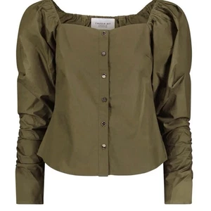 The Shirt Rochelle Behrens The Editor Shirt Green Size Medium - Picture 1 of 8