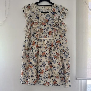 Abito Sezane floreale cotone bianco rosso beige taglia 44 US 12 - Foto 1 di 8