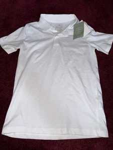 H&M Boys White Polo Shirt Size US 8/10 M Medium Unisex - Picture 1 of 2