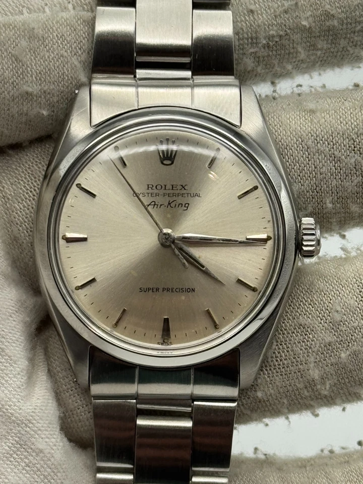 eBay Live - Rolex Air-King 34 mm esfera plateada pulsera Oyster 5500 - 1963 Foto 1 de 1