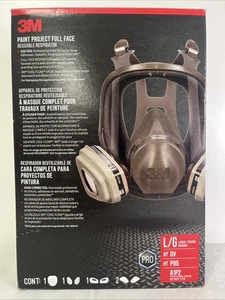 3M Full Face wiederverwendbare Farbe Projekt Atemschutzmaske OV / P95, 69P71, groß - Bild 1 von 8