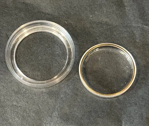 VTG 1960' Omega Constellation Replacement Crystal Acrylic Logo 29.5mm GP Tension - Picture 1 of 9