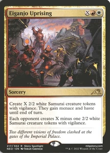 MTG Eiganjo Uprising (217) *Non-Foil* Base Rare Kamigawa: Neon Dynasty MT/NM - Imagen 1 de 2
