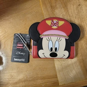 Loungefly Disney Minnie Mouse Pilot Cosplay umlaufender Reißverschluss Geldbörse C2E2 limitierte Auflage Neu mit Etikett - Bild 1 von 3