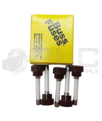 NOVO LOTE DE 5 FUSÍVEIS BUSSMANN GRF-10 125V - Imagem 1 de 4