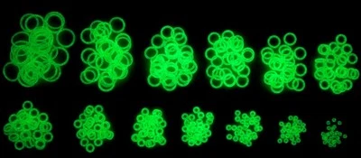 10pcs Glow In Dark Replacement "O" Rings For Ear Plug Tunnel Taper Gauges PickSZ - Image 1 of 2