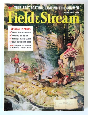 Field & Stream Magazine June 1957 -Best Boating-Camping This Summer - Image 1 of 4