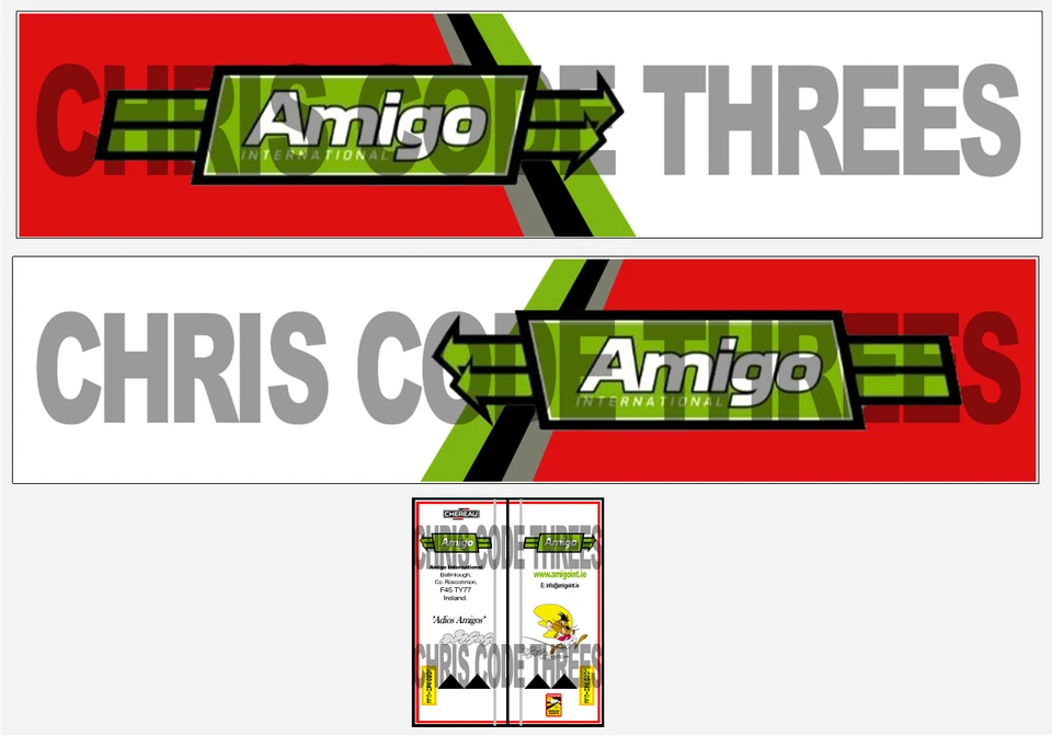 Code 3 Adhesive Vinyl Trailer Decal - Amigo International - 1/50 1/76 1/148 1/87 - Image 1 of 1