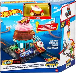 Hot Wheels City Downtown Ice Cream Swirl - NEW - Picture 1 of 5