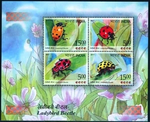 India 2017 MNH SS, Ladybird Beetle, Insects - Picture 1 of 1
