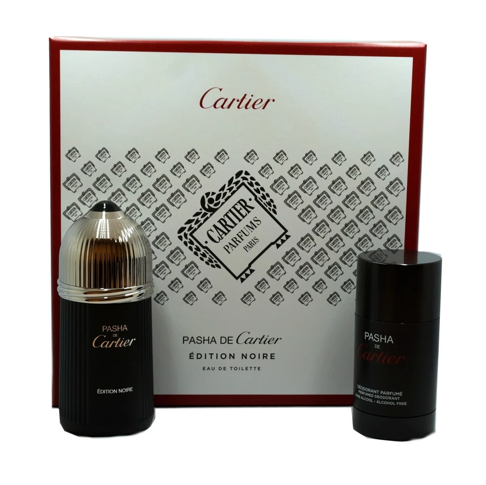 PASHA DE CARTIER EDITION NOIRE 2 PEÇAS CONJUNTO DE PRESENTE EAU DE TOILETTE SPRAY 100ML NOVO NA CAIXA - Imagem 1 de 2