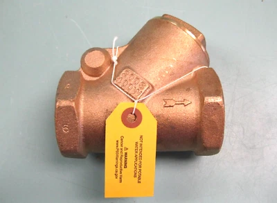 1 1/2" FNPT Milwaukee Valve Y-Pattern Bronze CL200 Swing Check Valve G13 - Image 1 of 4