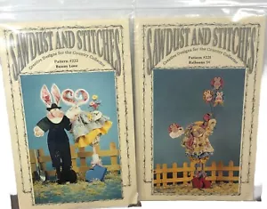 Sawdust & Stitches Wood Tole Fabric Patterns Lot/2 Bunny Bunnies Country Cottage - Picture 1 of 6