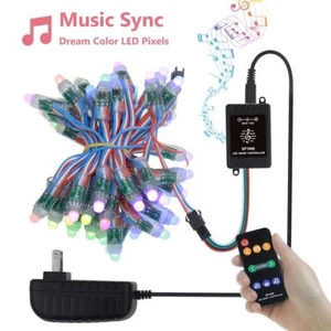 WS2811 Music Sync Addressable RGB LED Pixel Light 5V 12mm Digital Dream Color - Picture 1 of 12