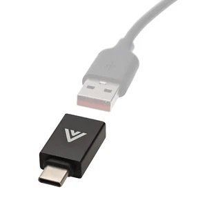 USB 2.0 Type A Female Socket to USB 3.1 Type C Male Plug Adapter Converter BLACK - Picture 1 of 8