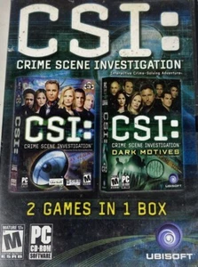 CSI: Crime Scene Investigation (2 PC CD-ROM's Games, Mature, UbiSoft,2002-2004) - Picture 1 of 5