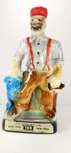 Vintage 1971 Jim Beam Whiskey Decanter 11.5" Tall Paul Bunyan Ox Minnesota - Picture 1 of 9