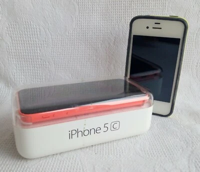✅ 2  IPHONE BIANCO4S + ROSA 5C  ➕ SMARTPHONE -  BLOCCATO USA - Immagine 1 di 4