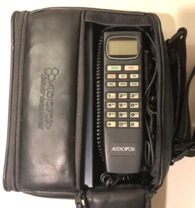 Retro Vintage Audiovox Car Phone with Carry Case - Picture 1 of 2