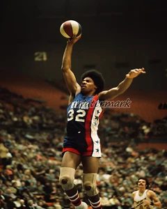 ABA New York Nets Dr. J Julius Erving Spiel Action Farbe 8 x 10 Foto Bild - Bild 1 von 1