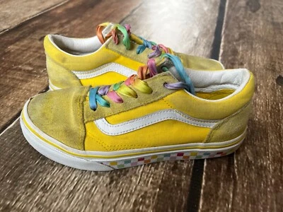 ZAPATOS DE SKATE VANS OLD SKOOL ZAPATILLAS CYBER AMARILLO ARCO IRIS NIÑAS TALLA 1.5 GENIALES Foto 1 de 4