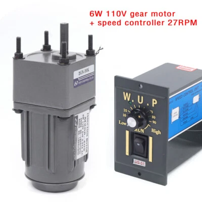 Reversible AC Gear Motor Electric Variable Speed Controller 110V 50K 27RPM NEW - Image 1 of 4