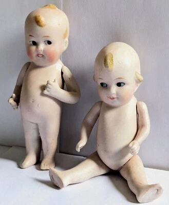 Lote de 2 sellos de trébol muñecas bebé Limbach Alemania porcelana bisque antigua Foto 1 de 4