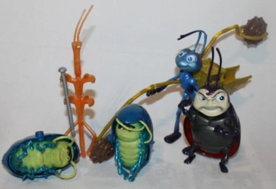 A Bug's Life Figure Bundle Disney Pixar (1998) - Francis, Slim, Flik, Tuck & Rol - Image 1 of 4