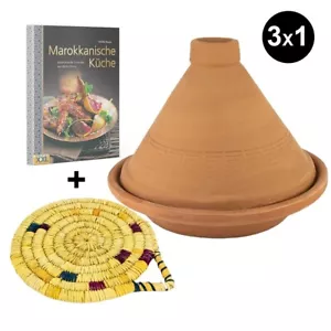 Tajine-Set, Set Geschenkset Tajine 34 cm + Untersetzer + Kochbuch - Bild 1 von 8