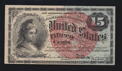 US 15c Fractional Currency Note 4th Issue FR 1271 Ch CU - Image 1 of 2