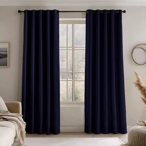 Blackout Curtain Room Darkening Window Curtains Insulated Thermal Grommet Panels - Picture 1 of 131