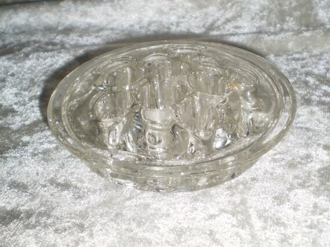 Antique Glass Flower Frogs Set of Two-1900's Cover