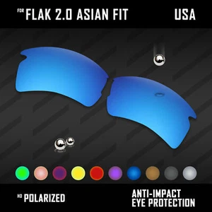 Lentes polarizadas antiarañazos para Oakley Flak 2.0 (AF) ajuste asiático opciones OO9271 - Imagen 1 de 28
