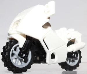 Lego White Motorcycle Croch Rocket Street Bike - Picture 1 of 1