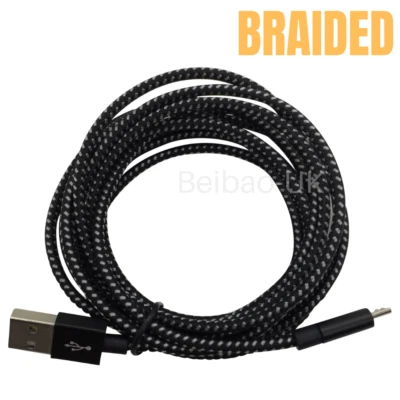Heavy Duty 10Ft Micro USB Fast Charger Data Cable Cord For Samsung Android HTC - Image 1 of 4