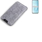 Felt case sleeve for Meizu 17 grey protection pouch