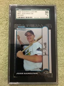 1999 Bowman Chrome JOSH HAMILTON Rookie RC Graded SGC 96 MINT Devil Rays - Picture 1 of 2
