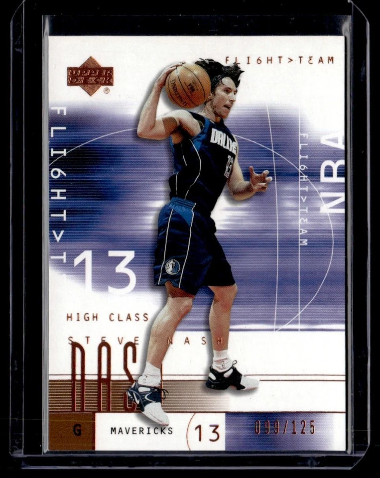 2001-02 Upper Deck Flight Team Bronze Steve Nash 099/125 Dallas Mavericks #82 - Image 1 of 2